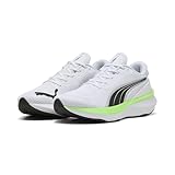 PUMA Unisex SCEND PRO 2 Straßen-Laufschuh, White Black-Green Glare, 42.5 EU