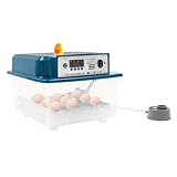 Brutautomat Vollautomatisch Inkubator Brutmaschine für 16 Eier, Brutapparate für Geflügel mit Alarmfunktion, Automatischem Eierdrehen, Automatische Wasserversorgungsfunktion 24*21*18cm