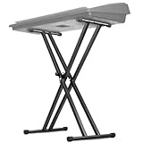 Trintion Keyboardständer Doppelstrebig Keyboard Ständer verstellbar 61 cm bis 98 cm Klappbar Zerlegbar Stabil mit Sicherungslaschen