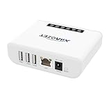 Xiiaozet Kabelloser USB-Server und Druckserver teilen USB-Geräte (Drucker, Scanner oder mehr) über LAN über Ethernet oder WiFi-Netzwerk, einfache Einrichtung, kompatibel mit Windows Mac und Linux
