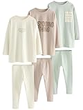 NEXT Schlafanzüge mit Leggings, 3er-Pack Neutral Slogan 10 Jahre