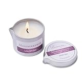 Massagekerze for Body SPA Treatment, 50ml Scented Soy Wax Massage Oil Candles for Skin Care Moisturizing (Lavendel)