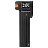 Flintronic Faltschloss, Fahrrad Schloss Zahlenschloss, Zahlenschloss Fahrradschloss mit 4-stelligem Code, Hohe Sicherheit, für E Bike, MTB & Rennrad, 88CM, Black