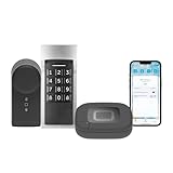 Homematic IP Access Point 2 + Türschlossantrieb anthrazit + Keypad, Smart Home, elektronisches Türschloss, Smart Lock nachrüstbar ohne Umbau, steuerbar per Codeschloss, App, Alexa & Google Home