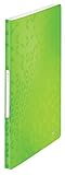 Leitz Sichtbuch in A4 Format, Mit 40 Klarsichthüllen für 80 Blatt, Grün, WOW, 46320054