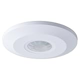 SEBSON Bewegungsmelder Innen - Aufputz, LED geeignet, Decken Montage, programmierbar, Präsenzmelder 2-6m/360°, Infrarot Sensor erkennt Atembewegung