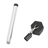 Luqeeg Pool Cue -Kreidehalter, 2 in 1 Billardzubehör mit Spikes und Abdeckung, Metallkreidestift, Kreis Pool -Kreidehalter, Stichwort Chalker, Cue TIPP Werkzeug für Billard Stick TIPP (Hexagonal)