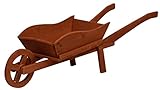dobar® 29195FSC Pflanzschubkarre aus Holz | Dekorativer Pflanzkasten für Blumen | Blumenwagen | Blumenkarre | Pflanzwagen | Holzschubkarre zum Bepflanzen | 107 x 29 x 30 cm | Braun