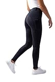 HORZE Damen Reitleggings DEA, Reithose mit Handytasche und Gürtelschlaufen, blau, 38