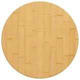 TJROO Rund Tischplatte 50x1,5 cm Bambus Esstischplatte Möbelplatten Deckplatte Bambusmöbel Bambus Platte Schreibtischplatte Esszimmertisch Tischplatten Table Top