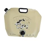 Fenteer Camping-Wasserbehältertasche mit Zapfhahn, faltbar, auslaufsicher, 8 l, Aufbewahrungsträger, Trinkwasserbehälter für Notfall-Rucksack, Khaki