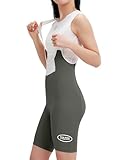 INBIKE Bib Hose Fahrrad Damen Fahrradhose mit Träger, 3D Sitzpolsterung Trägerhose Radsport Radunterhose Rennradhose Radlerhose Sommer Kurz Gepolstert Atmungsaktiv Hochelastisch, Grün S