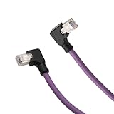 HangTon Ethernet-Netzwerkkabel RJ45 CAT6 für EtherCAT Profinet industrielle Automatisierungskamera Internet Router LAN Drucker Computer Switch Server Spielkonsole Modem, 2 m, Lila, links rechts