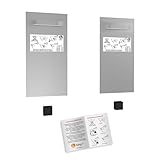 hang-it Spiegel Aufhänger Set L - inkl. 2 200x100 mm Spiegelaufhänger Spiegelhalter und 2 Abstandshalter