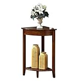 Dreieckiger Ecktisch aus Holz mit Stauraum – freistehendes Regal für Badezimmer, Wohnzimmer, Schlafzimmer, Küche, Balkon oder Büro Flur (33 x 33 x 61,5 cm)