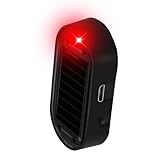 Alarmleuchte Auto, Alarm Auto LED, Alarm Sicherheit Auto, Solarenergie simuliert Dummy-Alarm Warnung Anti-Diebstahl LED Blinkendes Sicherheitslicht mit neuem USB-Anschluss, Sicherheitslicht gefälschte
