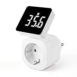 Stromzähler für Steckdose 6 Modi, 180°Rotbarer Stromzähler Strommessgerät mit Groß LCD, Strommessgerät Steckdose Energiekostenmessgerät Hinterleuchtete Weiße Ziffern, Wattmeter Kwh Zähler Strommesser