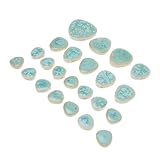 Ipetboom DIY Keramik Mosaiksteine Unregelmäßige Form Bunte Fliesen für Basteln Kunsthandwerk Heimdeko Frostsicher