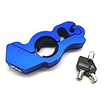 Swiixxer Motorrad-Lenkerschloss, Lenker, Bremsgriff, Solides Schloss, Diebstahlsicherung, Diebstahlsicherung, Blau