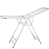 JYARZ Wäscheturm Wäscheständer Edelstahl-Kleiderständer, Faltbarer Boden-Wäscheständer, Wäschetrockner, Kleiderständer Für Den Innen- Und Außenbereich Drying Rack Platzsparend