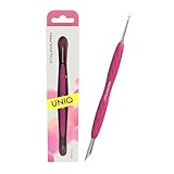 Natury Nails STALEKS PRO Nagelhautschieber mit Gummi-Silikongriff, Edelstahl, UNIQ 11/2