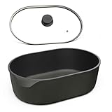 Hoffmann Gänsebräter 40x27 cm – großer Aluguss Bräter 8,5 Liter, antihaftbeschichtet, für Induktion & Backofen, TÜV-geprüfter Schmortopf, LFGB-Zertifiziert (mit Deckel)