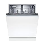 Bosch SBV2HTX08E Serie 2 Vollintegrierter Geschirrspüler, 60 cm, XXL, EcoSilence Drive, Besteckkorb, ExtraTrocknen, Info Light, Smart Start, AquaStop, Extra Trocknen, LED Display, Home Connect