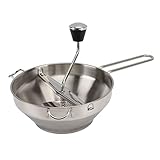 Getreidemühle, Kartoffel Ricer Kartoffelkartoffel Edelstahl Futtermühle Handkurbelpüree, Anstrengendes Gitter -Obst -Gemüse mit 3 Mühlescheiben