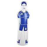 Freistoß Dummies, Aufblasbarer Fußball Trainingsdummy Tumbler Fußball-Boxsack mit Wassergefülltem, Tragbar, Langlebig, Vielseitig Einsetzbar, 40 X 160 cm (Blau)