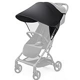 TUONYIS Sonnensegel Kinderwagen mit UV Schutz, Sonnenschutz Kinderwagen, Kinderwagen Sonnenschutz Universal, Sonnensegel Buggy, Sonnensegel für Kinderwagen für Buggy Sonnenschutz für Baby (Schwarz)