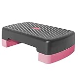 Step Fitness | höhenverstellbarer Stepper für Übungen, rutschfeste Trittfläche von 45 cm, Cardiotraining, Aerobic, Fitnessstudio und Zuhause