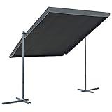 vidaXL Freistehende Markise mit Kippbarem Dach Pergola Standmarkise Sonnendach Terrassenüberdachung Markise Sonnenschutz 350x253x196cm Anthrazit