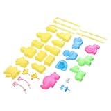 ibasenice 30St Sandform tragbarer Sand Flugzeuge für Bausatz Sand Tierlaufstall Faltbarer Laufstall Netz Sandale Kindersand Beach Toys for strandspiele Werkzeug Plastik