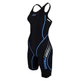 ZAOSU Wettkampf-Schwimmanzug Z-Black - Badeanzug für Mädchen und Damen, Farbe:schwarz/blau, Größe:40