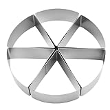 Käsekuchen-Schneider, Metallischer Gebäckteiler, Edelstahl Pizzaschneider Für Brot Kuchen Dessert & 6-Fach Käsekuchen Teiler