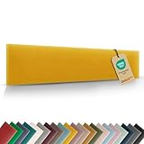 VELUYA Wandpolster Wandkissen Rechteck – Samt, Polsterplatte 90 x 30 cm, Polsterpaneele, Oeko-TEX, Made in EU, Gelb M13