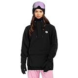 SIROKO - Snowboardjacke mit Kängurutasche für Damen W3-W North Ice - M - Schwarz