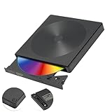 TISHRIC Externer CD-DVD-Leser USB2.0/3.0/Typ-c Externes Laufwerk CD-ROM DVD-ROM Nur optisch lesen for Laptop-Desktop-PC(Model 1)