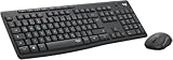 Logitech MK270 Wireless Keyboard and Mouse Set, 2.4 GHz Wireless Connection via Nano USB Receiver, Long Battery Life, for Windows and ChromeOS PCs/laptops, German QWERTZ Layout - blac
