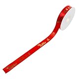 IWOWHERO 1Rolle Year Present Wrapping Ribbon Decorative Satin Ribbon For DIY Projects Year Packaging For Present Boxes And Seasonal Crafts