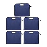 FONDOTIN 5 Stück Teiliges Wasserfeste Dokumententasche aus Oxford Reißverschluss Großer Organizer für Akten Karten Reisepässe Leicht und Praktisch für Büro Konferenz und Reise