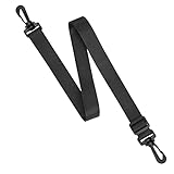 Universal Schultergurt, 1 Stück, schmaler Gurt mit 25 mm Breite, Längen-einstellbar zwischen 75 bis 135 cm, in schwarz, Transportgurt mit Hartplastik Leiter Schnalle und Haken, Ersatz Schulterriemen