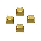 jojofuny 4 Stück Tastenkappe Kappen Schlüssel Tastaturzubehör Tastatur- Aluminiumlegierung Golden