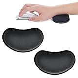 SOGHO 2 Stück Ergonomische Maus Handgelenkauflage, Schwarz, Schaumstoff, Minimalistisch, Für Maus, Laptop, Tastatur
