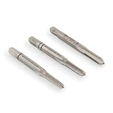 GSR PROFI Gewindebohrer Satz M4, HSSG Bohrer Set, 3 teilig, Geschliffen, Handgewindebohrer nach DIN 352, Vorschneider, Mittelschneider & Fertigschneider, metrisches Gewinde, Innengewinde