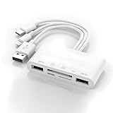 DAJING 5-in-1-Speicherkartenleser für iPhone/iPad, USB-OTG-Adapter & SD-Kartenleser, unterstützt SD/Micro SD/SDHC/SDXC/MMC, schnelle Datenübertragung, breite Kompatibilität, einfach zu bedienen