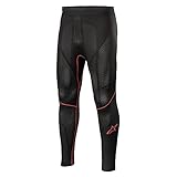 Alpinestars Ride Tech V2 Bottom Summer, Pants, Atmungsaktiv Thermoaktiv Funktionswäsche, Thermo Unterwäsche für Herren und Damen, Schwarz/Rot, Größe M/L