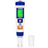 YINMIK pH und Chlor Messgerät 7-in-1 pH Messgerät für Pool und Whirlpool Digitaler pH und Chlor Tester für pH, Chlor, Salzgehalt, ORP, EC, TDS und Temp Genauigkeit für Salzwasserbecken und Aquarien