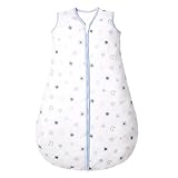 Lictin Baby Schlafsack 2.5 TOG Baumwolle Winterschlafsack Baby Warm Schlafsack Baby Weich Baby Schlafsack Neugeboren Schlafsack Winter Baby Sterne und der Mond 75CM Geeignet für 6-12 Monate