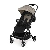 Foppapedretti Kompakter Kinderwagen Voilà, für Kinder 0-22 kg (0-4 Jahre), 1-Hand-Verschluss, Self-Standing, verstellbare Rückenlehne, tragbar, Aufbewahrungsbox, Aluminiumrahmen, Sand